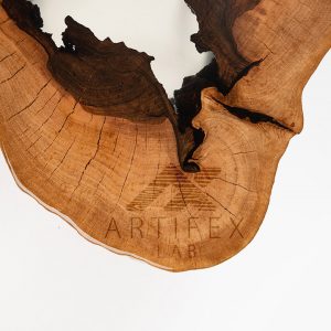 Live edge walnut and resin coffee table - imagine 5