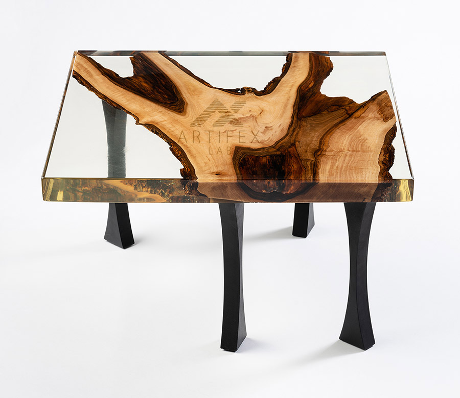 square resin side table