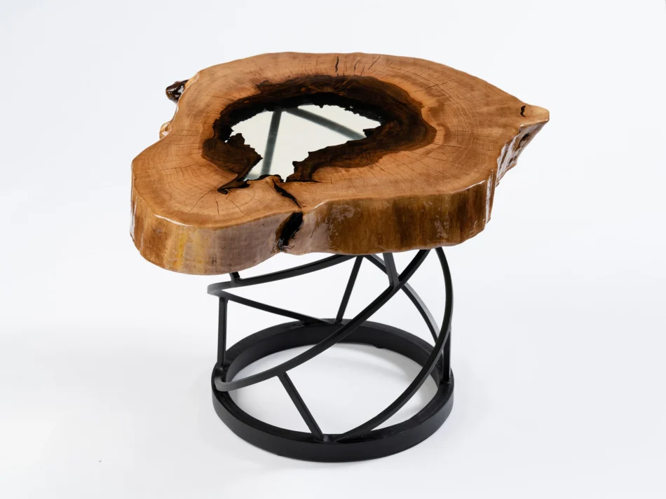 Helix masuta de cafea din nuc si rasina vedere de ansamblu